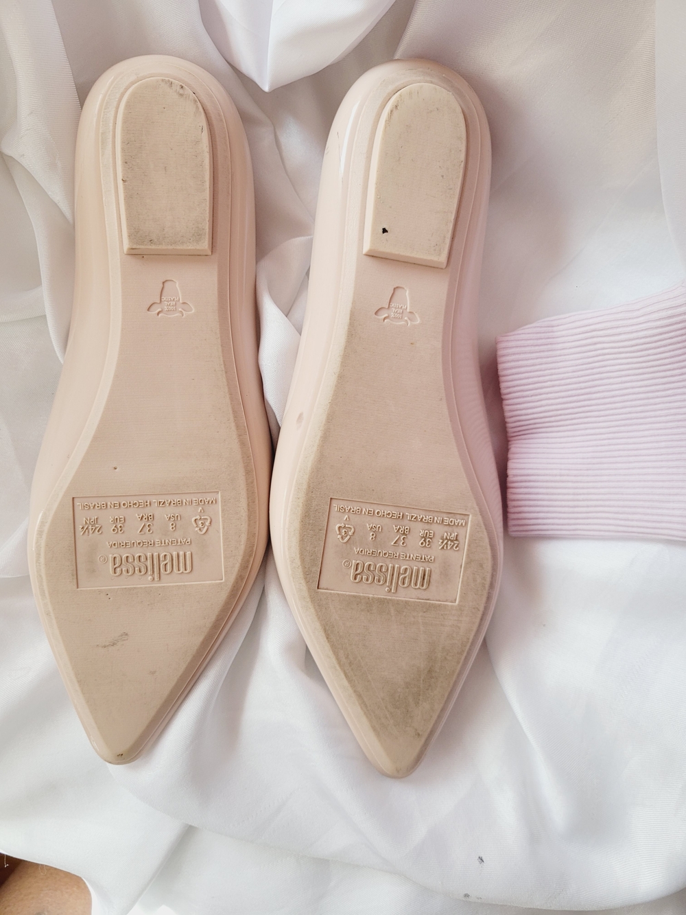 Melissa Women’s Pink Heart Ballet Flats Size 8M - Picture 6 of 10